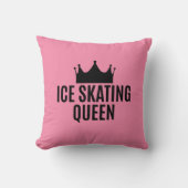アイススケートで滑るクイーン – アイススケートで滑るTシャツ クッション (正面)