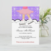 アイススケートで滑るコンペティション（紫） 招待状 (スタンド正面)