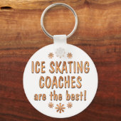 アイススケートで滑るコーチは最高のザ キーホルダー (正面)