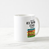 アイススケートで滑るコーチ姿スケートで滑る先生トレーナー コーヒーマグカップ (正面右)