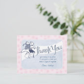 アイススケートで滑るサンキューポストカード ポストカード (スタンド正面)