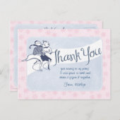 アイススケートで滑るサンキューポストカード ポストカード (正面/裏面)
