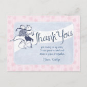 アイススケートで滑るサンキューポストカード ポストカード (正面)