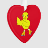 アイススケートで滑るシック オーナメント (正面)