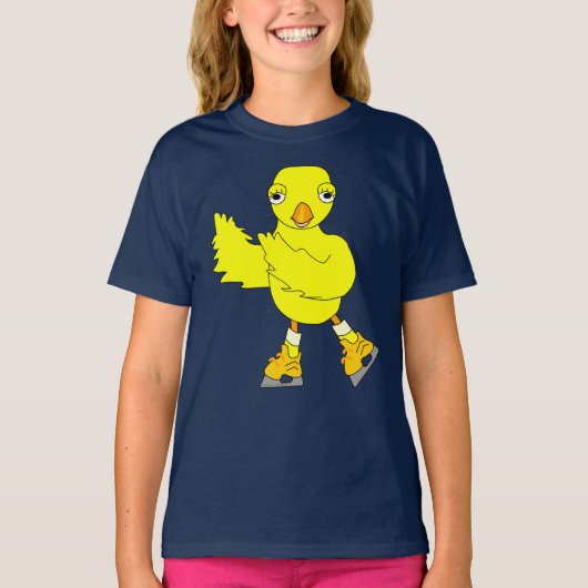 アイススケートで滑るシック Tシャツ (正面)