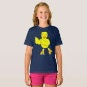 アイススケートで滑るシック Tシャツ (正面フル)