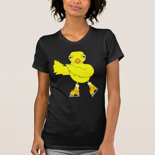 アイススケートで滑るシック Tシャツ (正面)