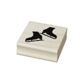 アイススケートで滑るスタンプ姿スキートペア ラバースタンプ (スタンプ)