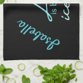 アイススケートで滑るタオルブルースケートの生活が向上 キッチンタオル (折り畳み)