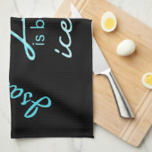 アイススケートで滑るタオルブルースケートの生活が向上 キッチンタオル (四つ折り)