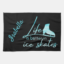 アイススケートで滑るタオルブルースケートの生活が向上