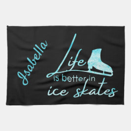 アイススケートで滑るタオルブルースケートの生活が向上 キッチンタオル