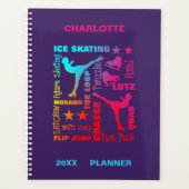 アイススケートで滑るテーマガーモダンルズ プランナー手帳 (正面)