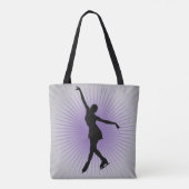 アイススケートで滑るデザイントートバッグ トートバッグ (裏面)