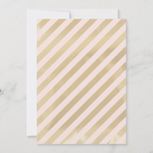 アイススケートで滑るパーティーウィンターピンク金ゴールドガール誕生日 招待状 (裏面)