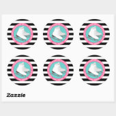 アイススケートで滑るパーティートリートバッグステッカー党の好意 ラウンドシール (シート)