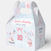 アイススケートで滑るパーティーピンクウィンターガール誕生日ラージ フェイバーボックス (裏面)