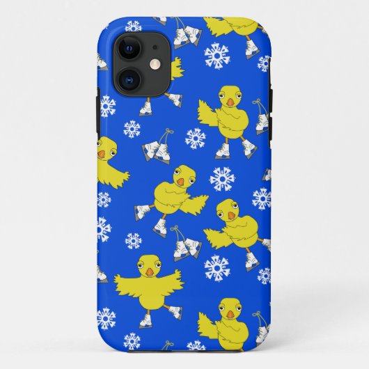 アイススケートで滑るヒック雪片パターン Case-Mate iPhoneケース (裏面)
