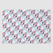 アイススケートで滑るペンギンクリスマスティッシュペーパー 薄葉紙 (正面)