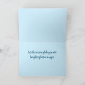 アイススケートで滑るペンギンホリデーカード カード (内部)