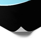 アイススケートで滑るペンギン ポスター (角)