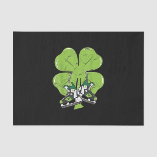 アイススケートで滑るホッケーSt patricks dayラブゴアリー 薄葉紙 (正面)