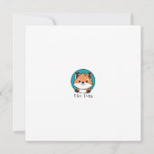 アイススケートで滑るポーラベアカード ノートカード (裏面)