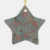 アイススケートで滑るポーラベアホリデイオーナメント セラミックオーナメント (裏面)