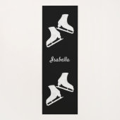 アイススケートで滑るヨガマットスケートパターン白黒 ヨガマット (裏面)