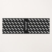 アイススケートで滑るヨガマットスケートパターン白黒 ヨガマット (正面(横))