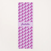 アイススケートで滑るヨガマットスケート柄ピンク ヨガマット (正面)