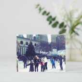 アイススケートで滑るリンクatブリャントパーク,ニューヨーク ポストカード (スタンド正面)