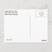 アイススケートで滑るリンクatブリャントパーク,ニューヨーク ポストカード (裏面)