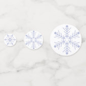 アイススケートで滑る冬をテーマにした誕生日スノーフレーク コンフェッティ (正面)