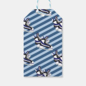 アイススケートで滑る少年の誕生日パーティーありがとう ギフトタグ (裏面)