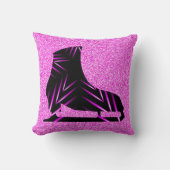 アイススケートで滑る枕-ピンク生まれトゥアイススケート クッション (正面)