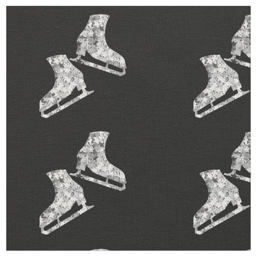 アイススケートで滑る生地 – シルバースター姿スケート ファブリック (クローズアップ)