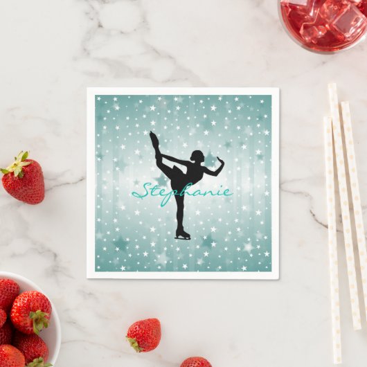 アイススケートで滑る紙パーティーナプキンス スタンダードカクテルナプキン (インサイチュ)