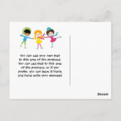 アイススケートで滑る誕生日サンキューハガキ ポストカード (裏面)