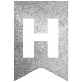 アイススケートで滑る誕生日シルバーグリッター バンティングフラッグ (第2の旗)