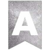 アイススケートで滑る誕生日シルバーグリッター バンティングフラッグ (第3の旗)