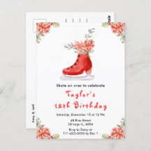 アイススケートで滑る誕生日パーティレッド