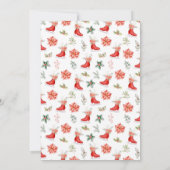 アイススケートで滑る誕生日パーティレッド 招待状 (裏面)