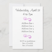 アイススケートで滑る誕生日パーティーの招待状(星) 招待状 (裏面)