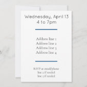 アイススケートで滑る誕生日パーティーの招待状(男の子) 招待状 (裏面)