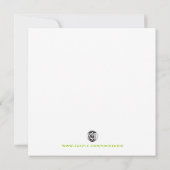 アイススケートで滑る誕生日招待状ピンク&グリーン 招待状 (裏面)