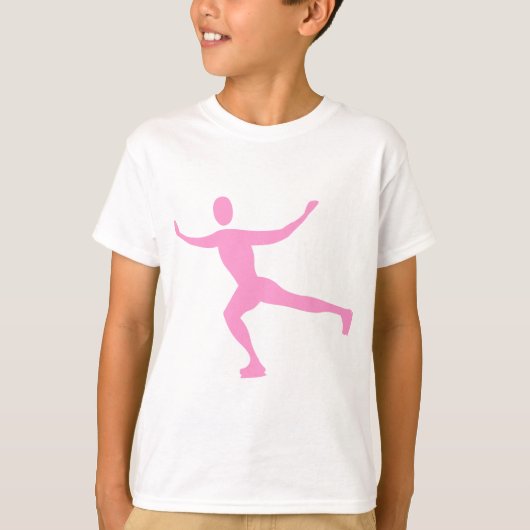 アイススケートで滑る – ピンク Tシャツ (正面)