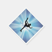 アイススケートで滑る/姿スケートで滑る紙パーティーナプキンス スタンダードカクテルナプキン (角)