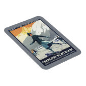 アイススケートで滑る- PLMオリンピックプロモーションポスター マグネット (右側)