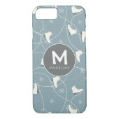アイススケートとスノーフレパーソナライズされたーク Case-Mate iPhoneケース (裏面)
